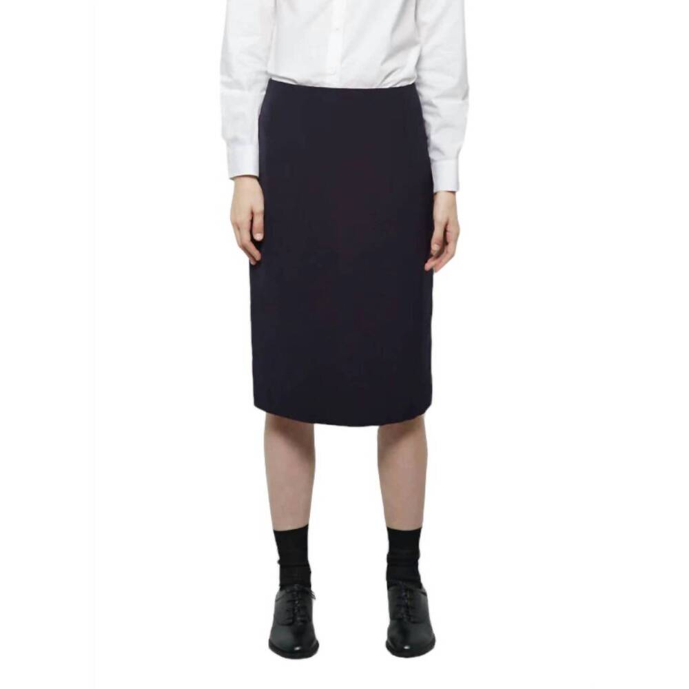 NEW CHARLES ANASTASE knee length pencil skirt in blue